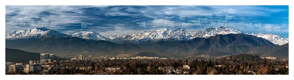Fotografía panorámica al interior de "Cumbres de Chile"