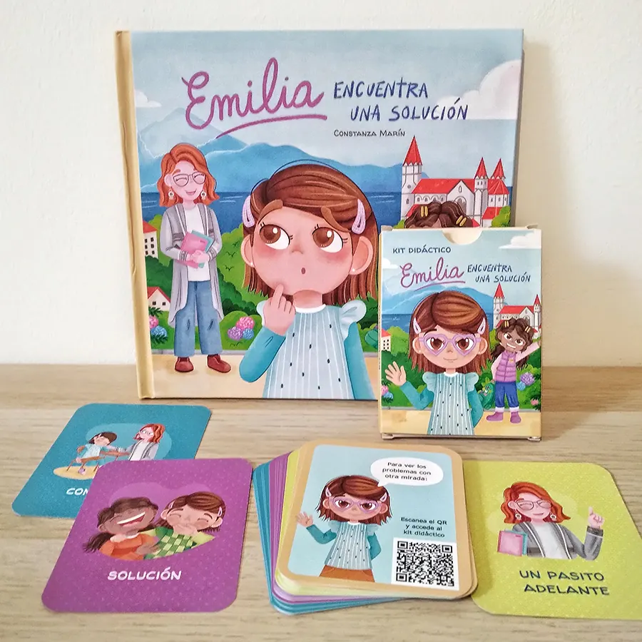 PACK: Libro «Emilia encuentra una solución» + Kit didáctico