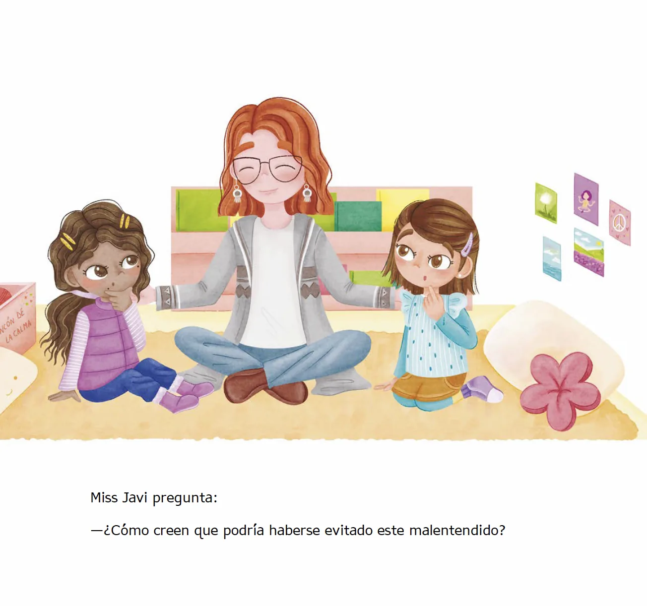 Interior del libro "Emilia encuentra una solución"
